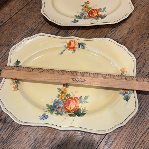 💛 STEUBENVILLE IVORY – 4-Piece Vintage Floral Dish Set - Picture 10 of 12